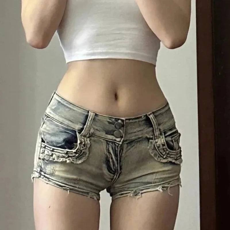 Skinny Denim Shorts Women